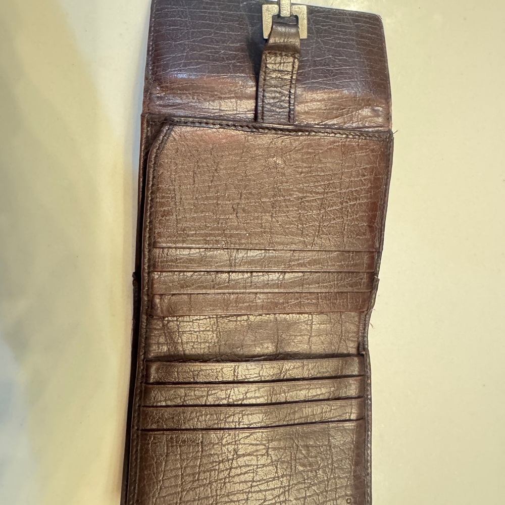 Gucci Brown and Green Monogram Wallet - Picture 5 of 11
